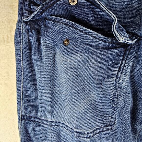 Zara Cargo Joggers MED Jeans Womens Baggy Elastic Waist Pull On 25.5 inch Inseam - Picture 9 of 16